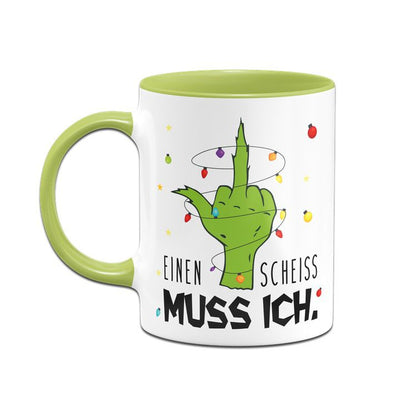 Bild: Grinch Tasse - Einen Scheiss muss ich. (Mittelfinger) Geschenkidee