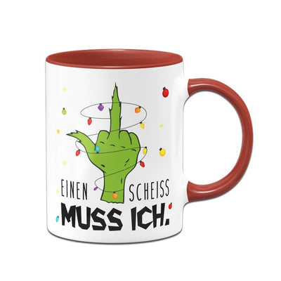 Bild: Grinch Tasse - Einen Scheiss muss ich. (Mittelfinger) Geschenkidee