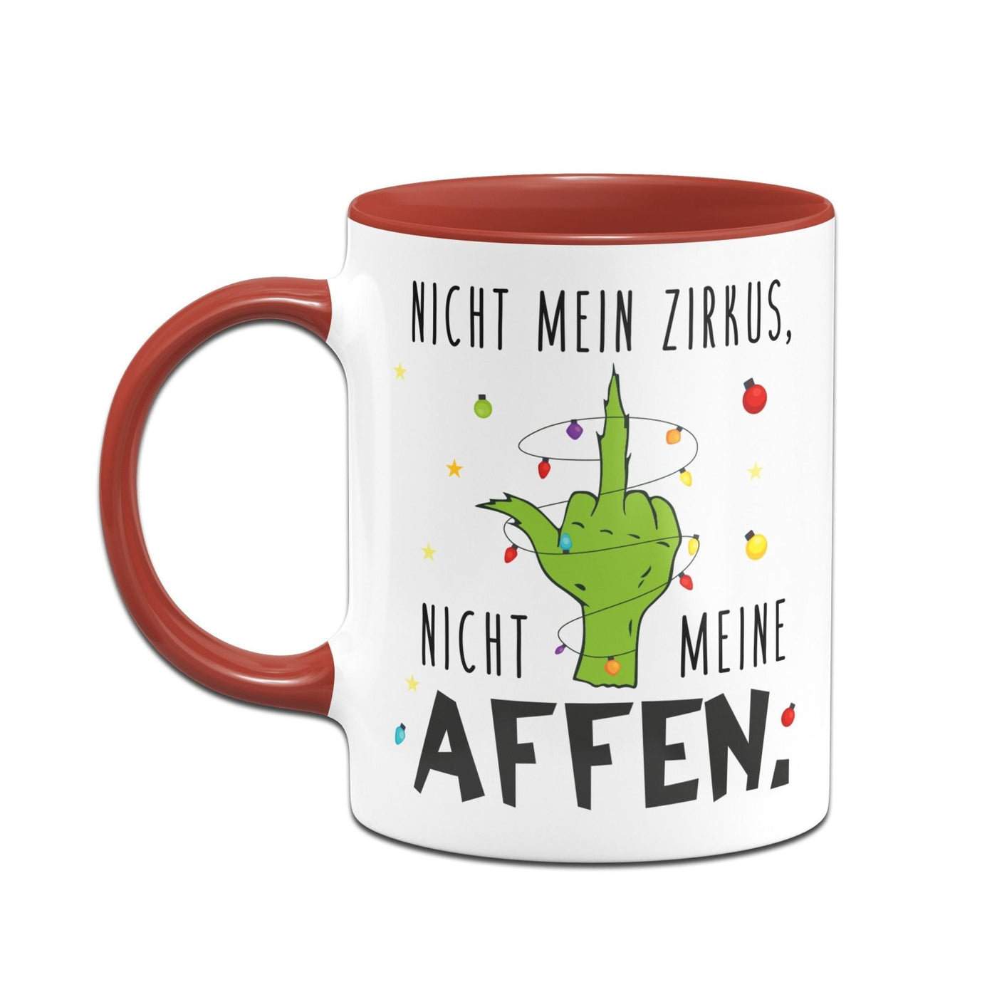 Bild: Grinch Tasse - Nicht mein Zirkus, nicht meine Affen. (Mittelfinger) Geschenkidee