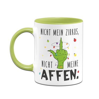 Bild: Grinch Tasse - Nicht mein Zirkus, nicht meine Affen. (Mittelfinger) Geschenkidee