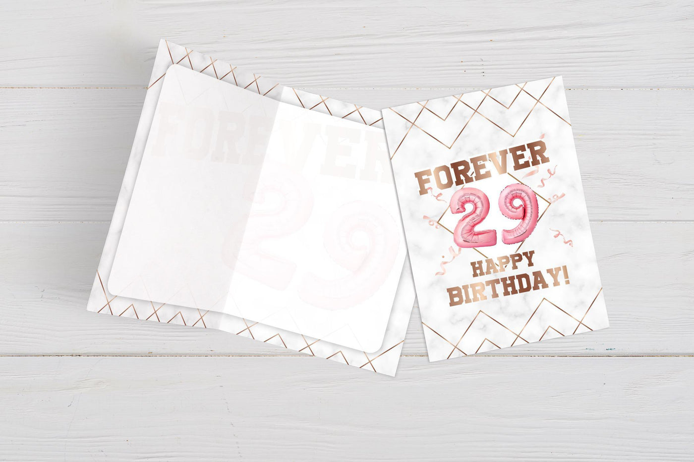 Bild: Geburtstagskarte - Forever 29 Happy Birthday Geschenkidee