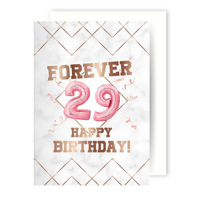 Bild: Geburtstagskarte - Forever 29 Happy Birthday Geschenkidee