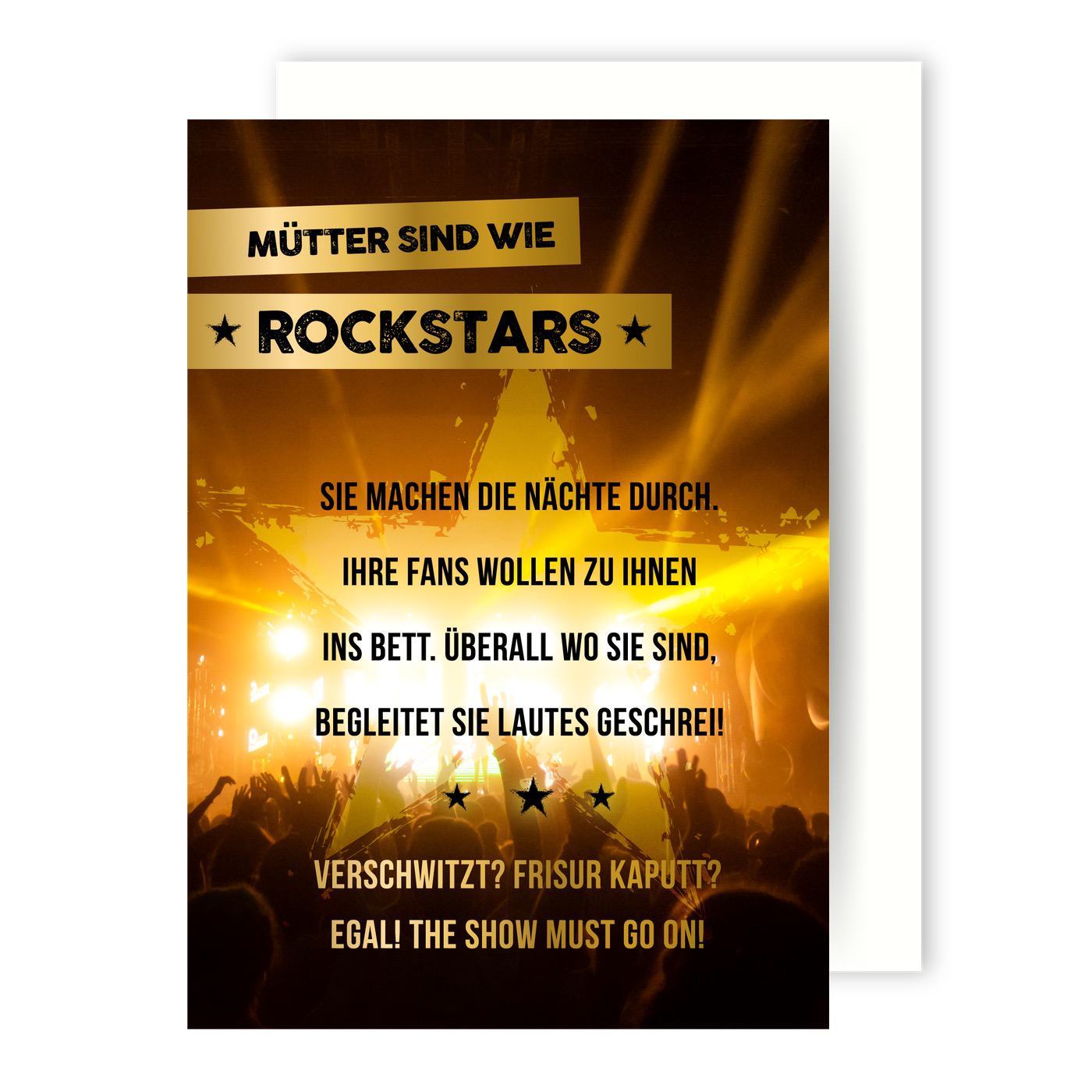 Bild: Grußkarte - Mütter sind wie Rockstars Geschenkidee