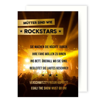 Bild: Grußkarte - Mütter sind wie Rockstars Geschenkidee