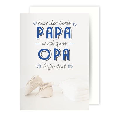 Bild: Grußkarte - Nur der beste Papa wird zum Opa befördert Geschenkidee