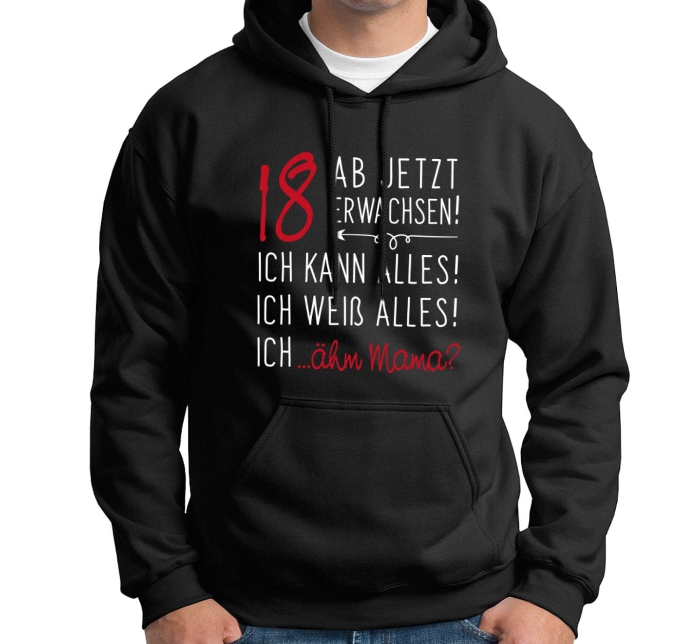 Bild: Hoodie - 18 ab jetzt erwachsen! Geschenkidee