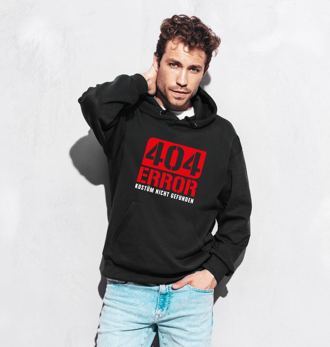 Bild: Hoodie - 404 Error Kostüm nicht gefunden Geschenkidee