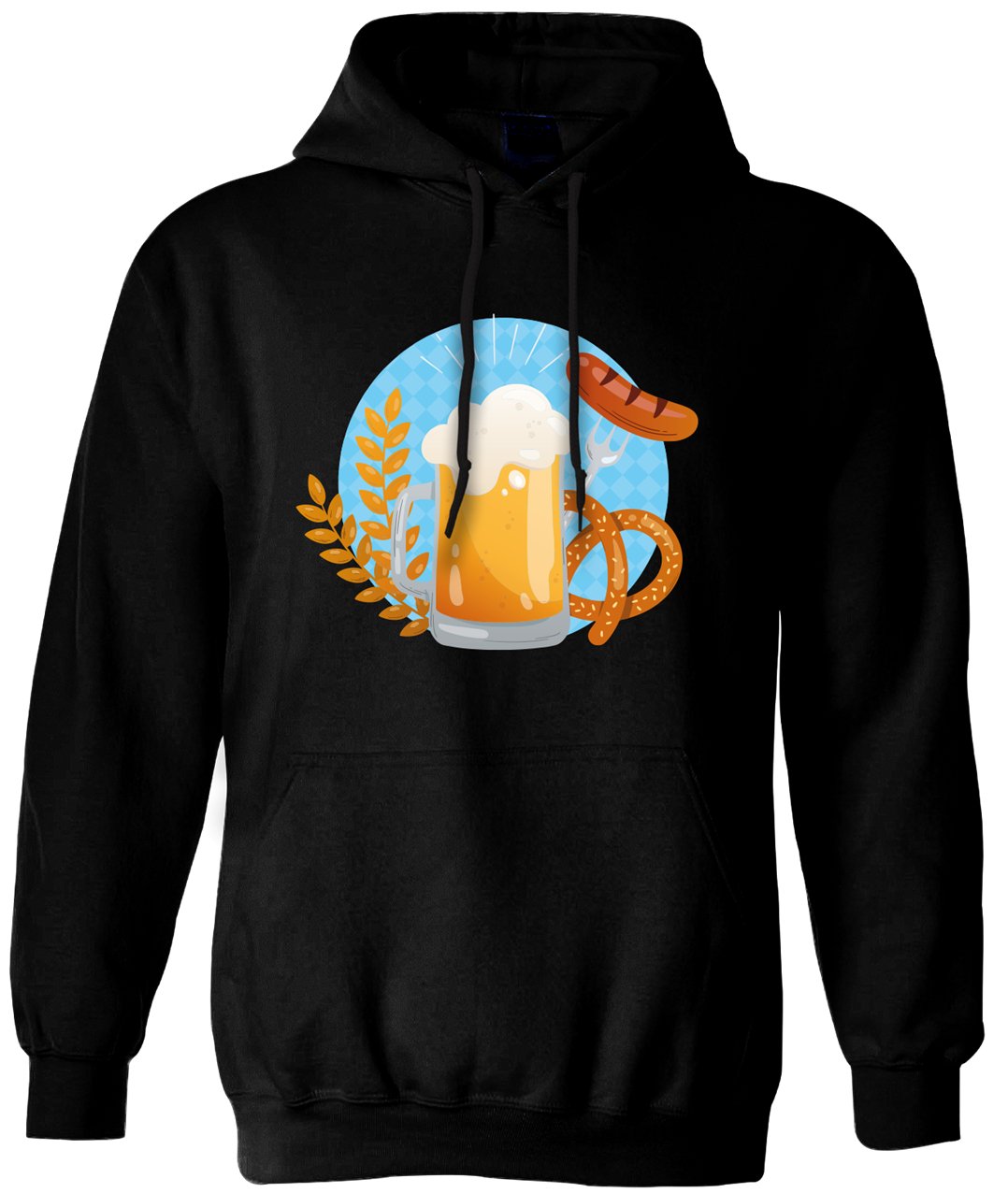 Bild: Hoodie - Bier Brezel Wurst Geschenkidee