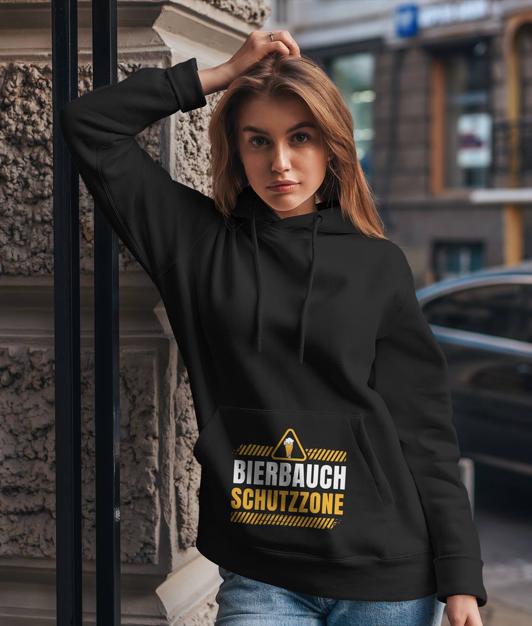 Bild: Hoodie - Bierbauch Schutzzone Geschenkidee