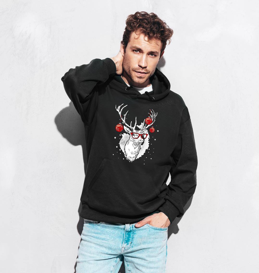 Bild: Hoodie - Cooler Elch (Weihnachten) Geschenkidee