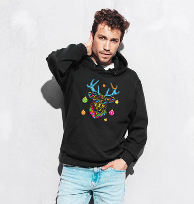 Bild: Hoodie - Cooler Elch (Weihnachten) - bunt Geschenkidee