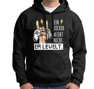 Bild: Hoodie - Ein Zocker altert nicht er levelt. Geschenkidee