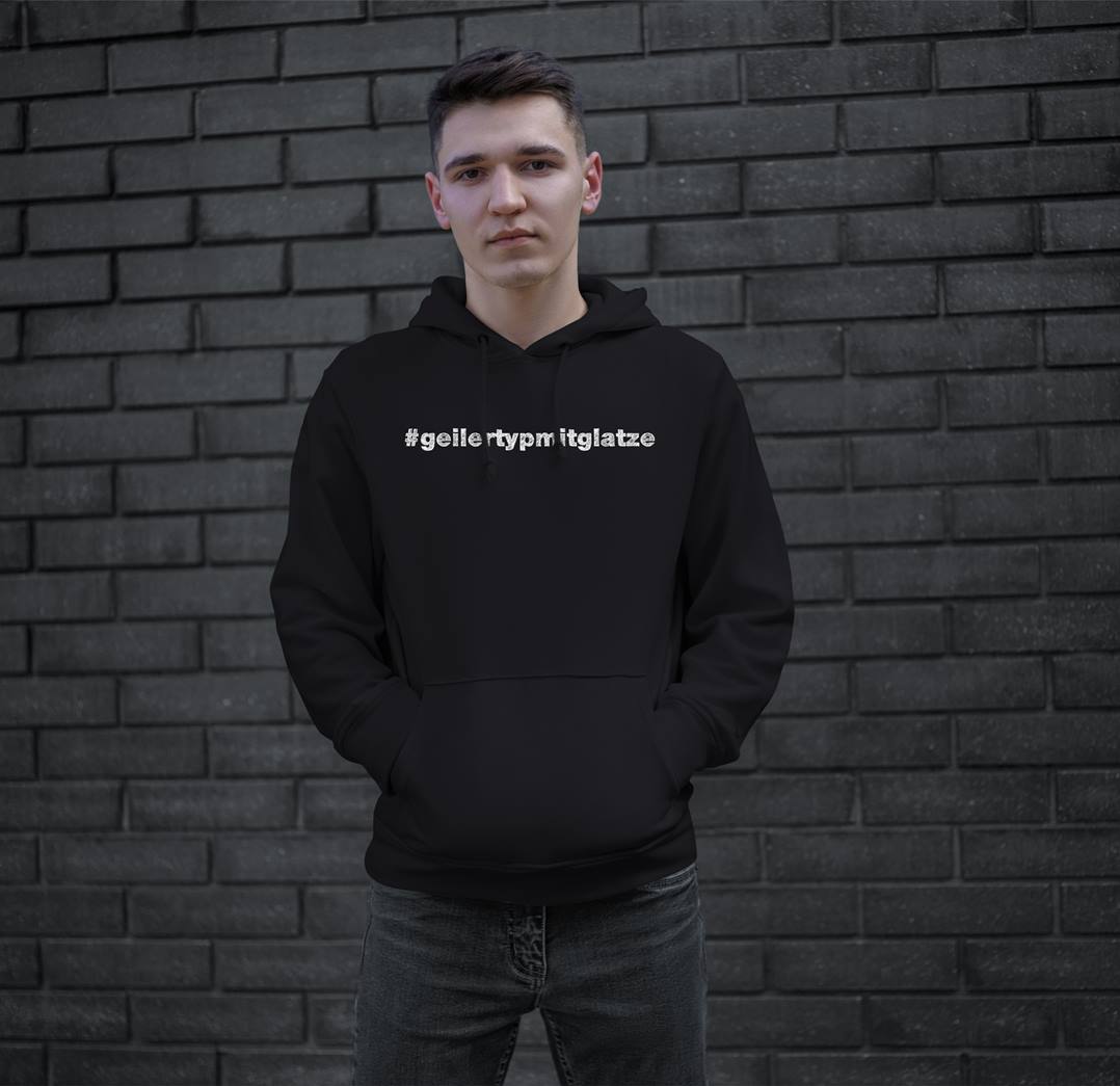 Bild: Hoodie - #geilertypmitglatze Geschenkidee