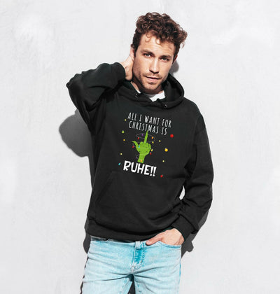 Bild: Hoodie - Grinch - All I want for Christmas is Ruhe! (Mittelfinger) Geschenkidee