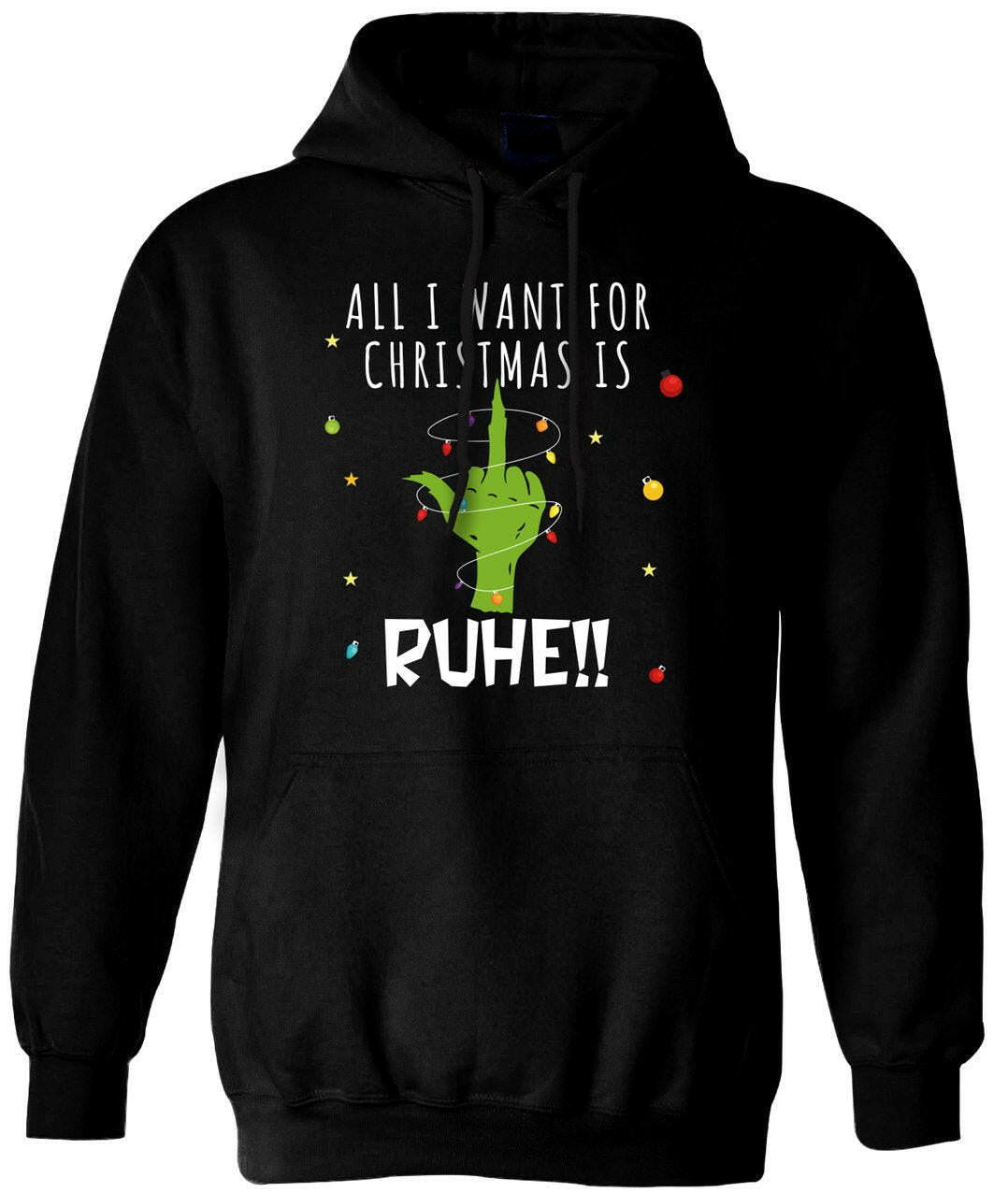 Bild: Hoodie - Grinch - All I want for Christmas is Ruhe! (Mittelfinger) Geschenkidee