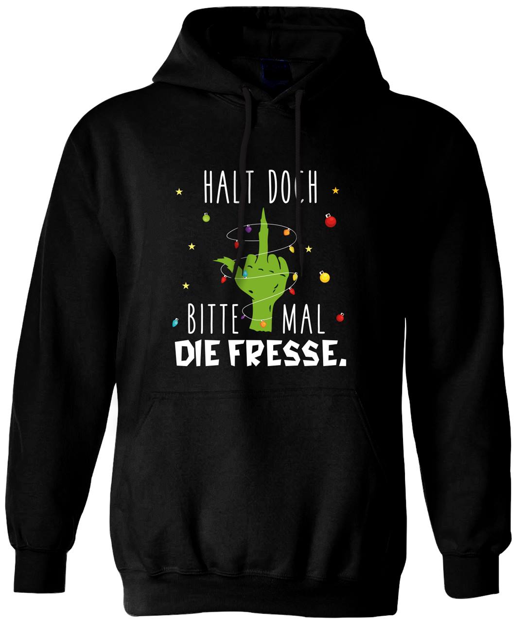 Bild: Hoodie - Grinch - Halt doch bitte mal die Fresse. (Mittelfinger) Geschenkidee