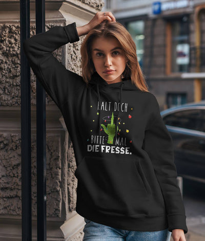 Bild: Hoodie - Grinch - Halt doch bitte mal die Fresse. (Mittelfinger) Geschenkidee