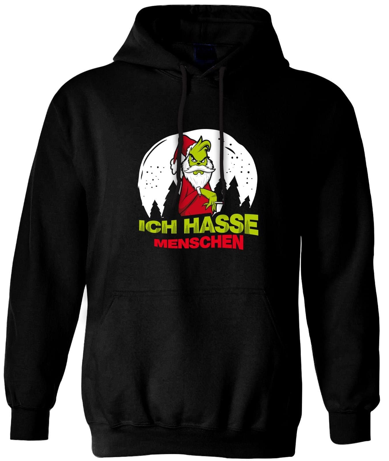 Bild: Hoodie - Grinch Ich hasse Menschen Geschenkidee