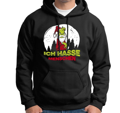 Bild: Hoodie - Grinch Ich hasse Menschen Geschenkidee