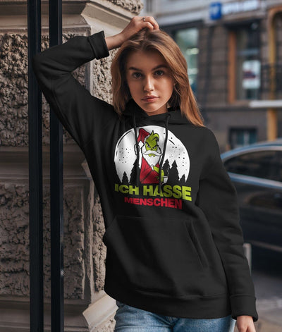 Bild: Hoodie - Grinch Ich hasse Menschen Geschenkidee