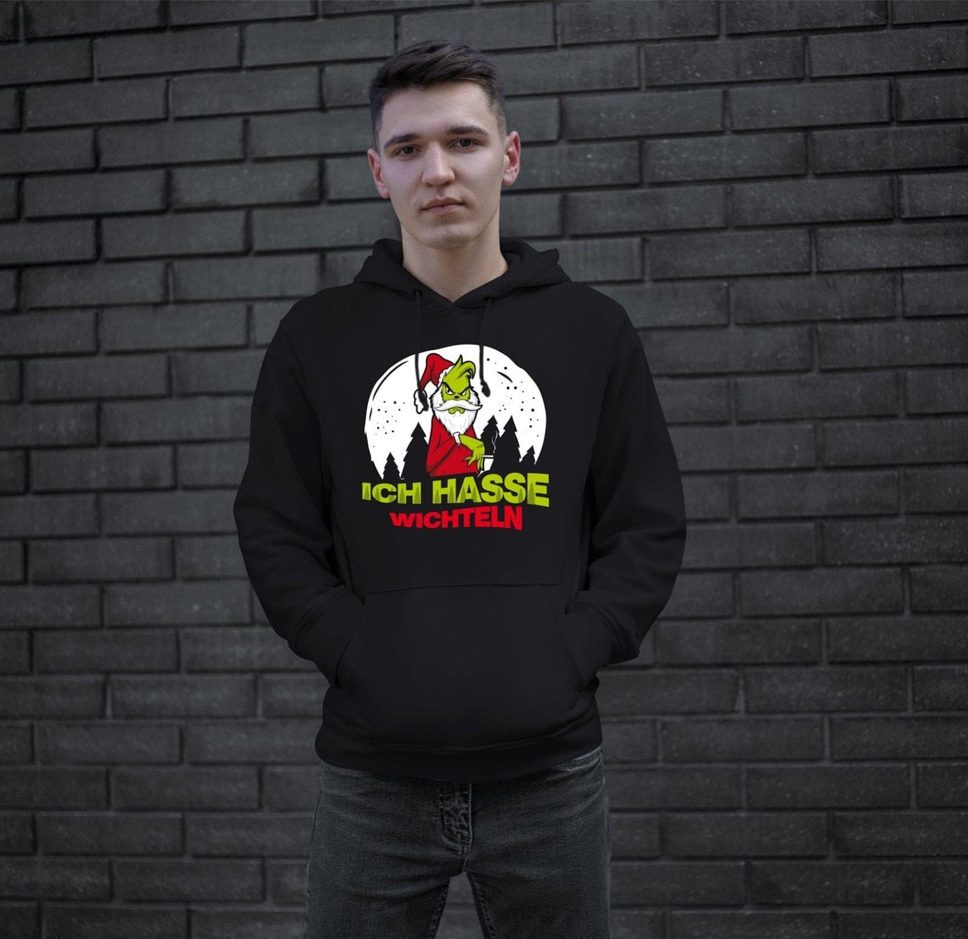 Bild: Hoodie - Grinch - Ich hasse Wichteln Geschenkidee