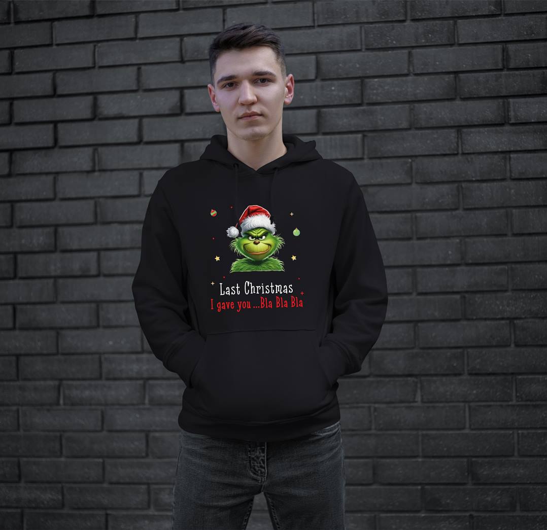 Bild: Hoodie - Grinch - Last Christmas I gave you ... bla bla bla (CS) Geschenkidee