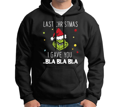 Bild: Hoodie - Grinch - Last Christmas I gave you ...bla bla bla (Gesicht) Geschenkidee