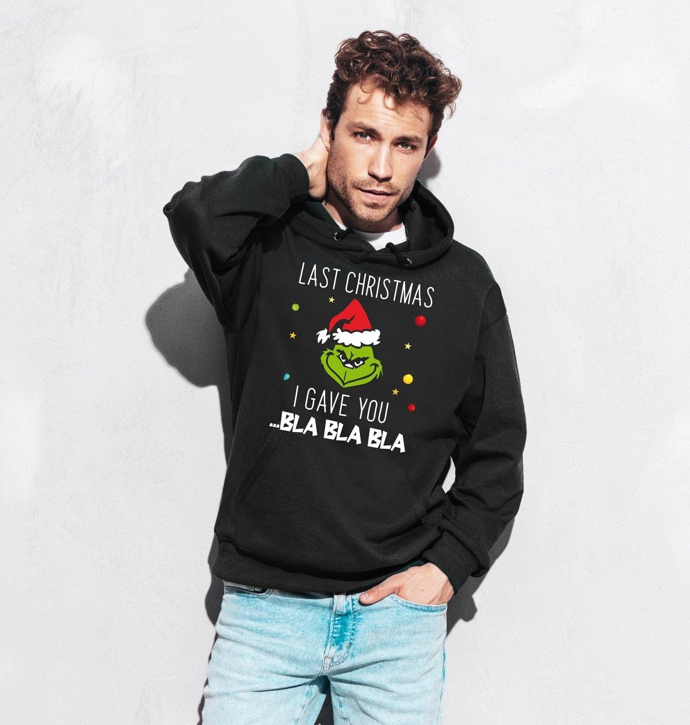 Bild: Hoodie - Grinch - Last Christmas I gave you ...bla bla bla (Gesicht) Geschenkidee