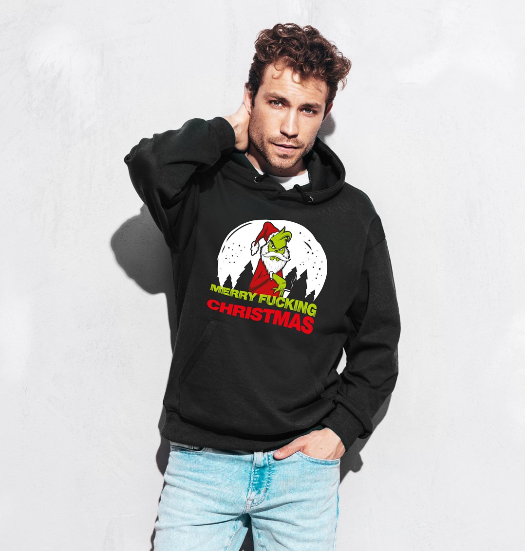 Bild: Hoodie - Grinch - Merry fucking Christmas Geschenkidee