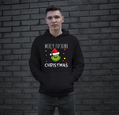 Bild: Hoodie - Grinch - Merry fucking Christmas (Gesicht) Geschenkidee