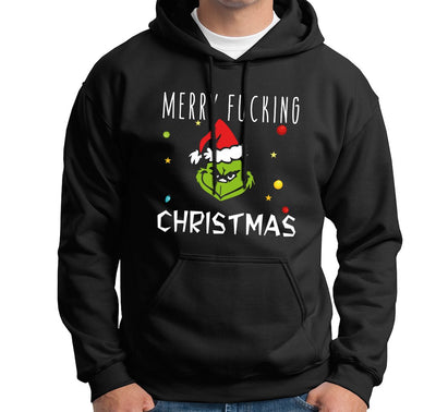 Bild: Hoodie - Grinch - Merry fucking Christmas (Gesicht) Geschenkidee