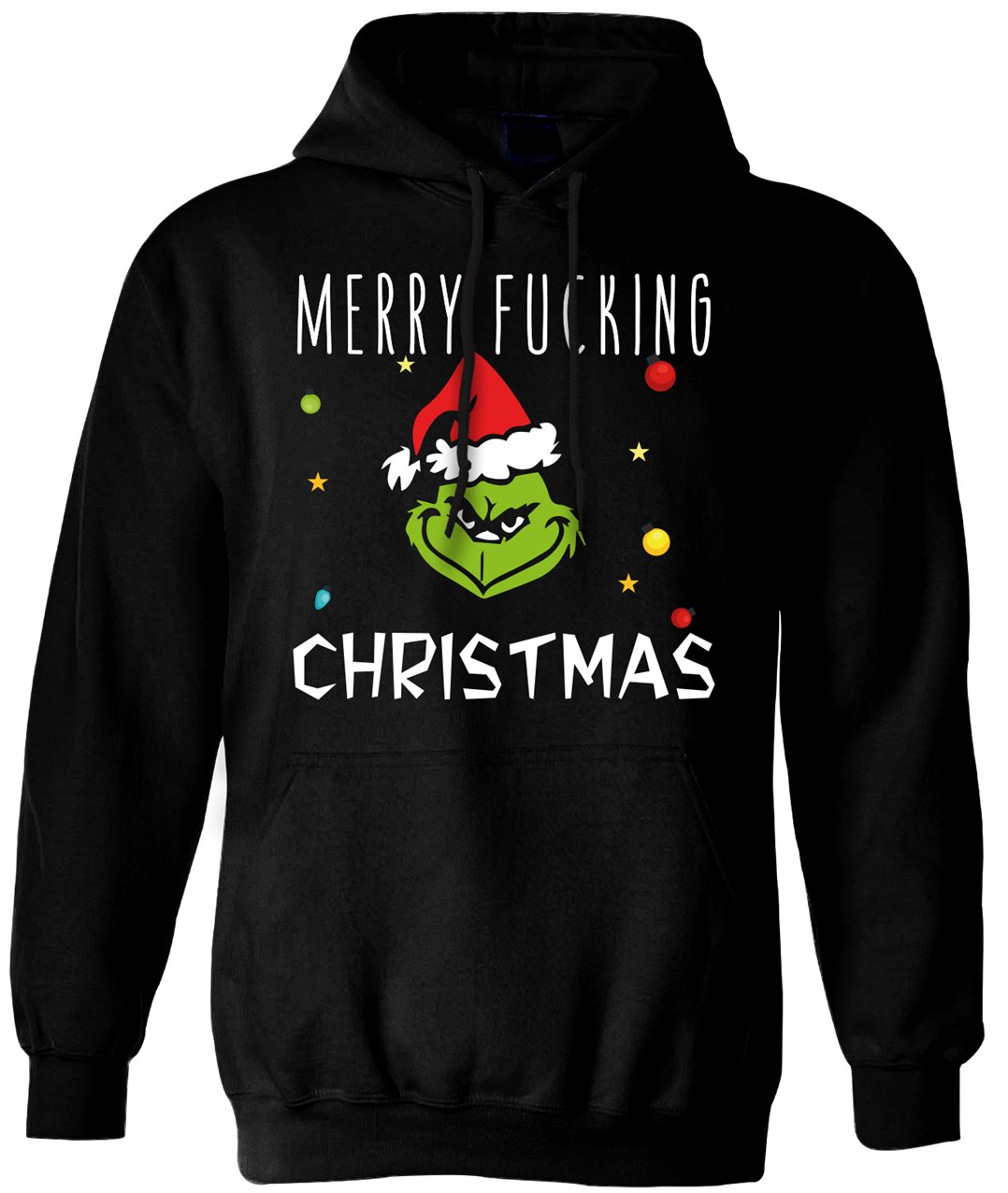 Bild: Hoodie - Grinch - Merry fucking Christmas (Gesicht) Geschenkidee