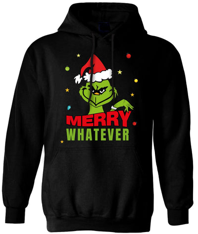 Bild: Hoodie - Grinch - Merry whatever (Gesicht & Hand) Geschenkidee