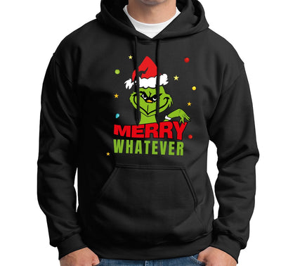 Bild: Hoodie - Grinch - Merry whatever (Gesicht & Hand) Geschenkidee