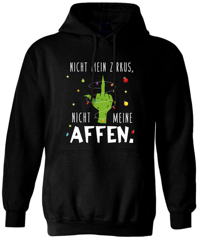 Bild: Hoodie - Grinch - Nicht mein Zirkus, nicht meine Affen. (Mittelfinger) Geschenkidee