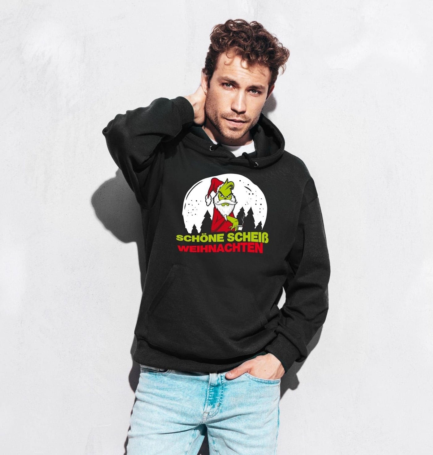 Bild: Hoodie - Grinch Schöne scheiß Weihnachten Geschenkidee