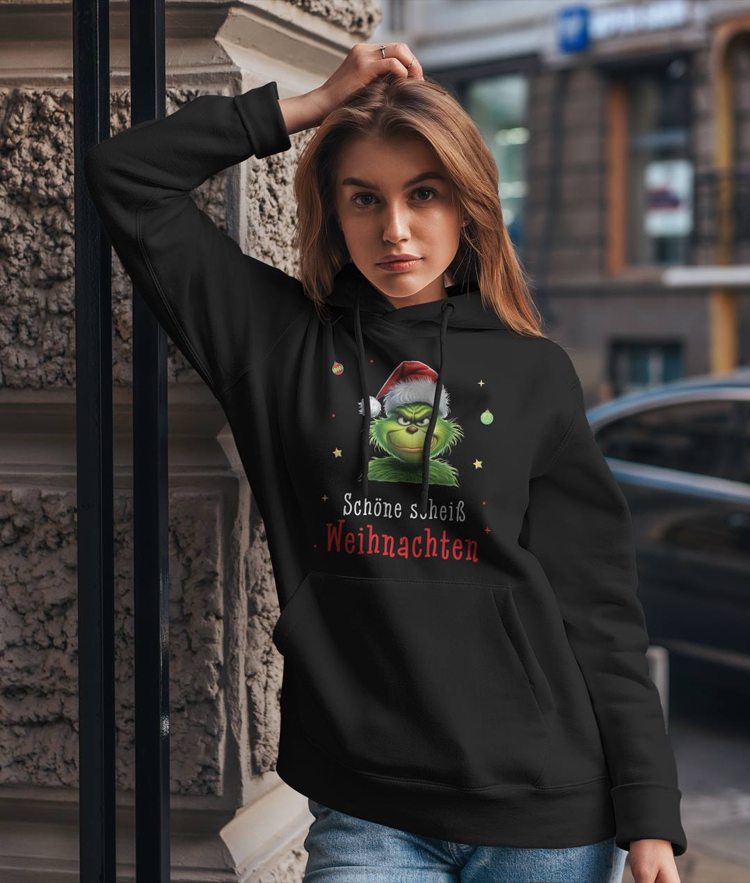 Bild: Hoodie - Grinch - Schöne scheiß Weihnachten (CS) Geschenkidee