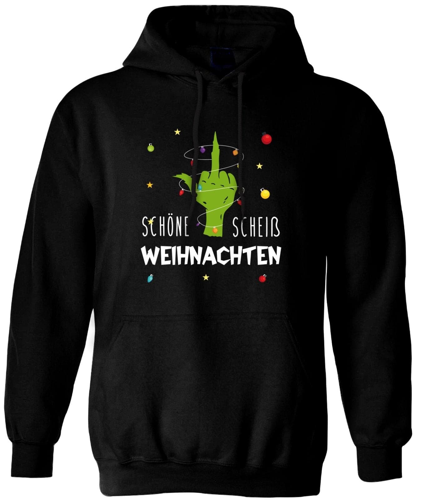 Bild: Hoodie - Grinch - Schöne scheiß Weihnachten (Mittelfinger) Geschenkidee