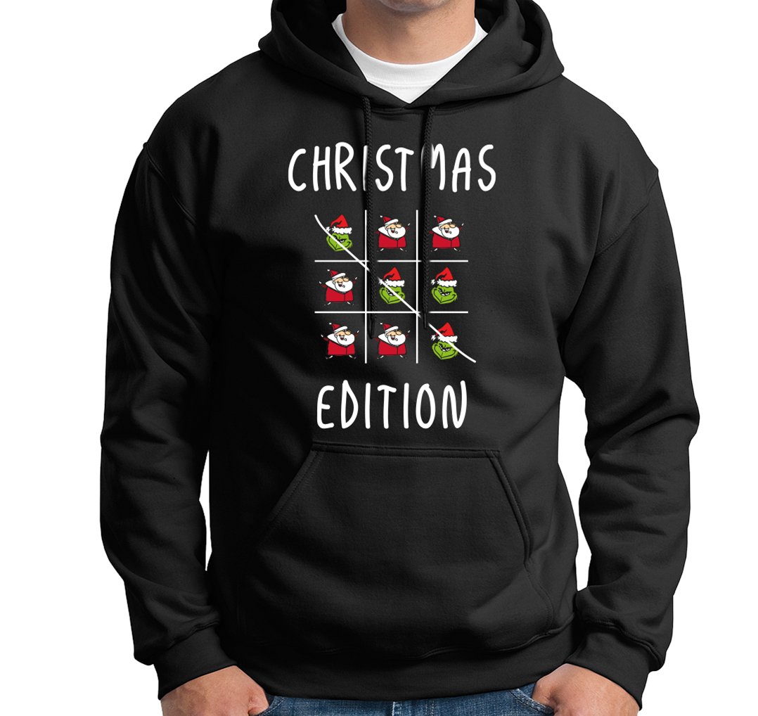 Bild: Hoodie - Grinch - Tic-Tac-Toe - Christmas Edition Geschenkidee