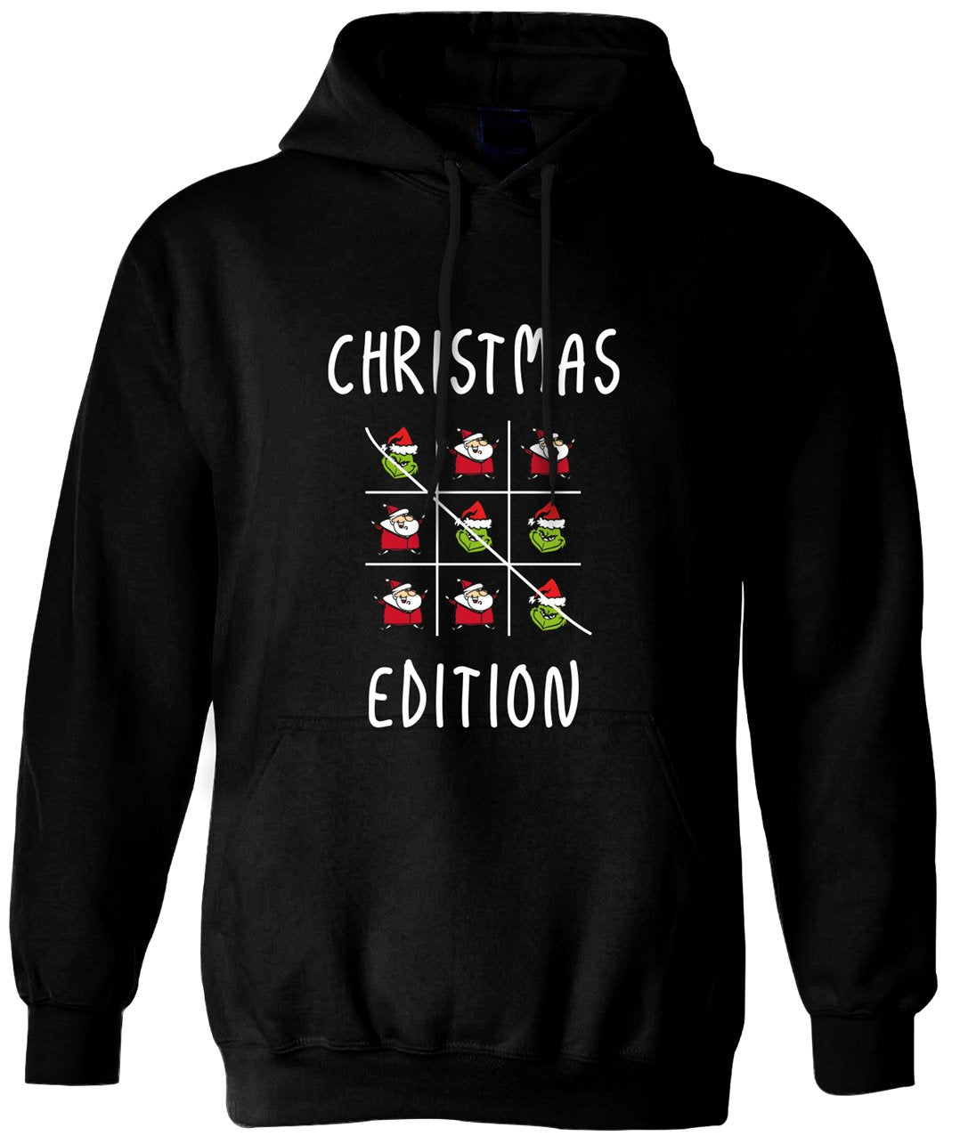 Bild: Hoodie - Grinch - Tic-Tac-Toe - Christmas Edition Geschenkidee