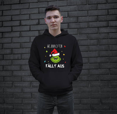 Bild: Hoodie - Grinch - Weihnachten fällt aus (Gesicht) Geschenkidee