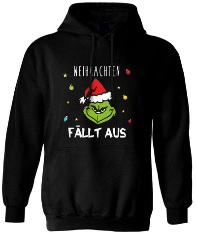 Bild: Hoodie - Grinch - Weihnachten fällt aus (Gesicht) Geschenkidee