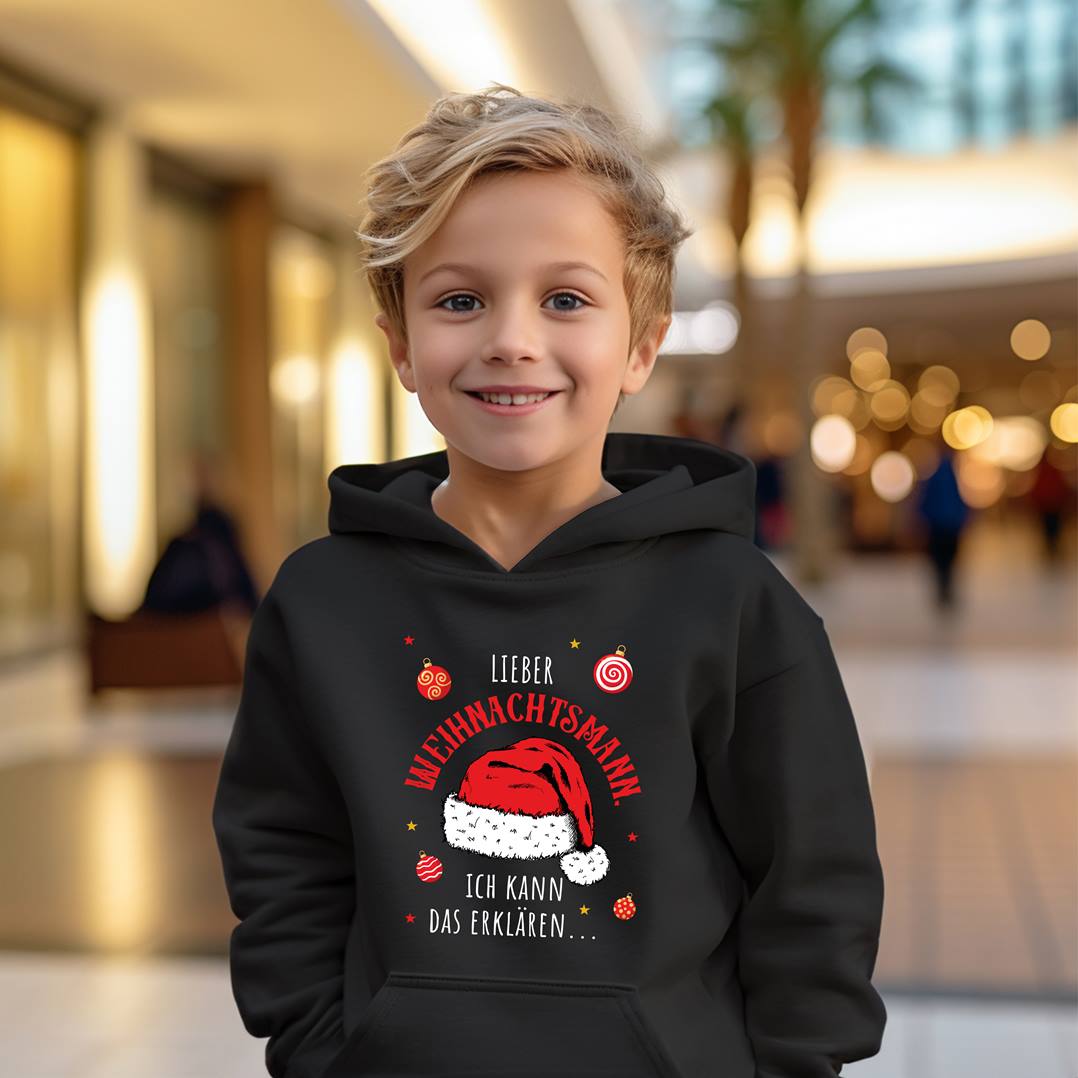 Bild: Hoodie Kinder - Lieber Weihnachtsmann, ich kann das erklären... Geschenkidee