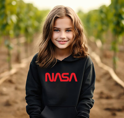 Bild: Hoodie Kinder - NASA Worm Logo Geschenkidee