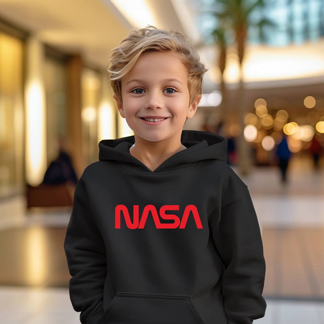 Bild: Hoodie Kinder - NASA Worm Logo Geschenkidee