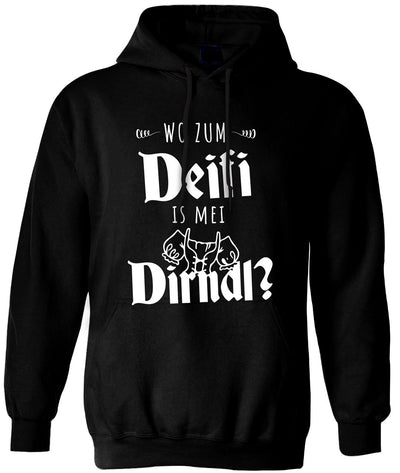 Bild: Hoodie - Wo zum Deifi is mei Dirndl? Geschenkidee