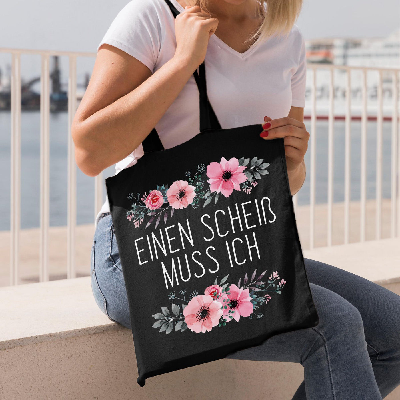 Bild: Beutel - Einen Scheiss muss ich - blumig Geschenkidee