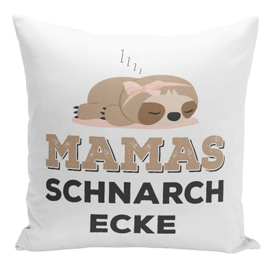 Bild: Kissen - Faultier Mamas Schnarchecke Geschenkidee