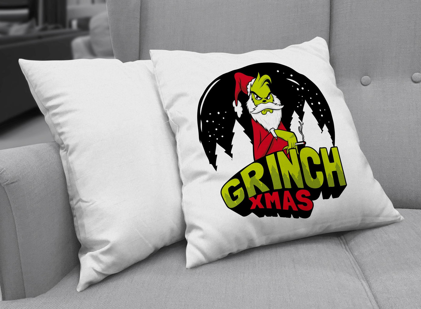 Bild: Kissen - Grinch Xmas Geschenkidee