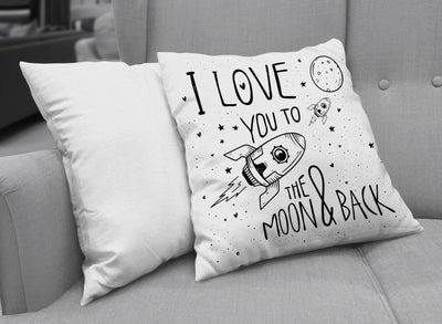 Bild: Kissen - I love you to the moon & back Geschenkidee